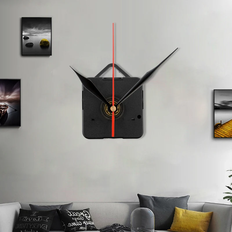 Настенный декор 1 X часы движение дома DIY настенные часы бесшумные черные и красные руки часть жизни художественная роспись механизм