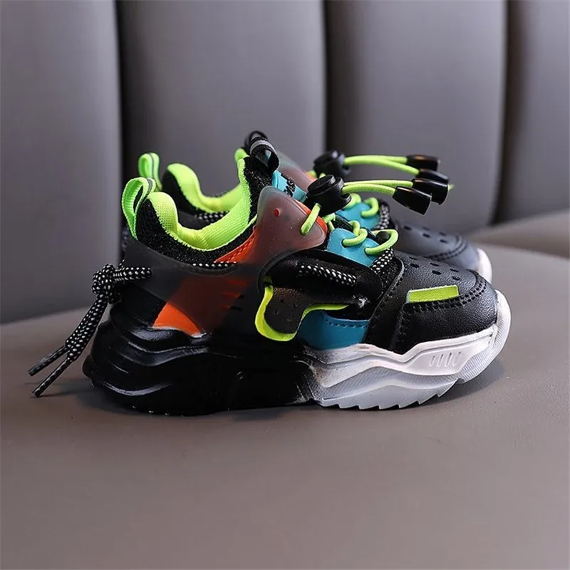 Kids Shoes Casual Shoes Fashion Colorblock Breathable Soft Leather Non-slip Sneakers for Kids