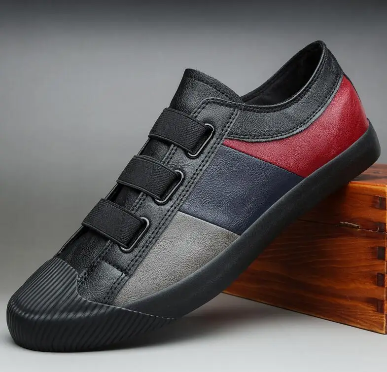 

2020 spring new hot fashion men shoes slip-on leather casual shoes trend shoes cool loafers flats