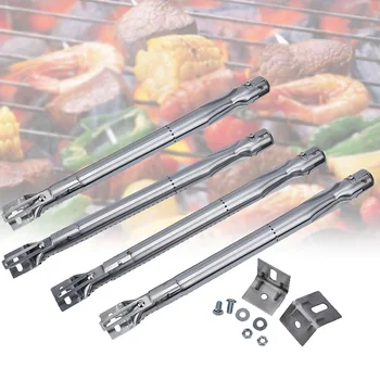 

4pcs Scalable BBQ Gas Grill Universal Replacement Stainless Steel Tube Burners Heat Plate Shield Gas Grill Parts