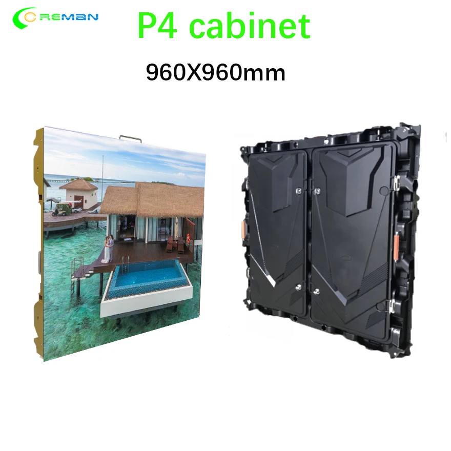 Переднее обслуживание p4 led видео настенная цена 960X960mm панель солнечных батарей