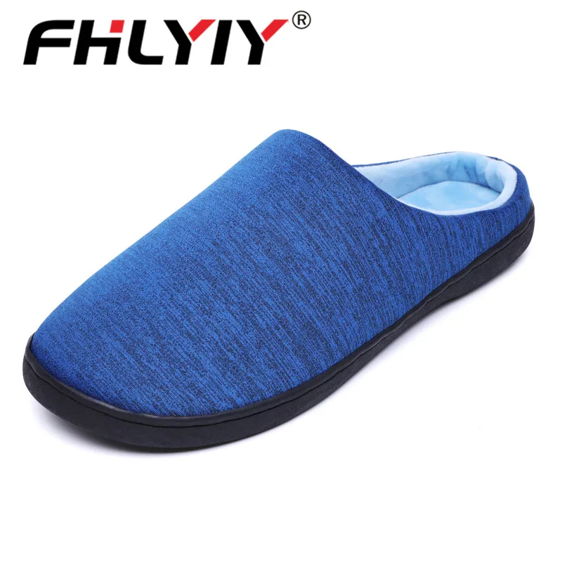 Fhlyiy/теплые мужские тапочки; мягкие домашние тапочки на плоской подошве; нескользящие зимние домашние тапочки; обувь для спальни; Вьетнамки; chaussure homme