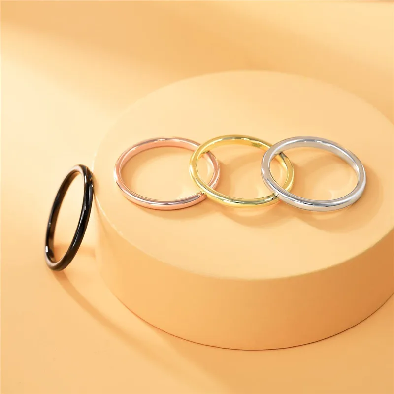 Tungsten Ring 2mm Thin for Women in Gold Silver Color for Daily Party gold color rings,ring set,finger ring,gold color ring,silver ring,tungsten ring