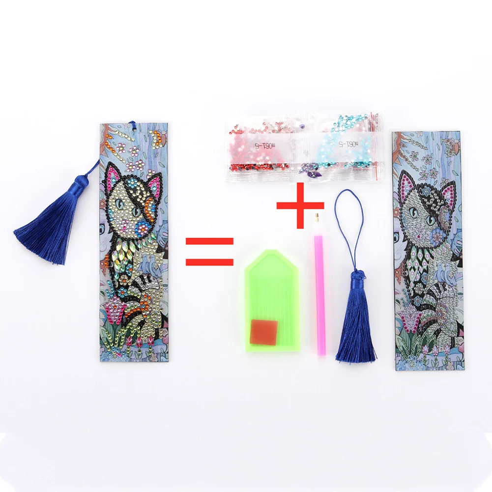 Набор для самостоятельной закладки алмазная живопись закладка кожаных