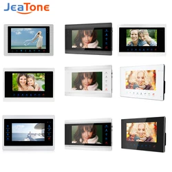 Jeatone monitor único de vídeo, intercomunicador com 4 fios ahd, série 84 ahd, monitor 84  701/702/703/706/714