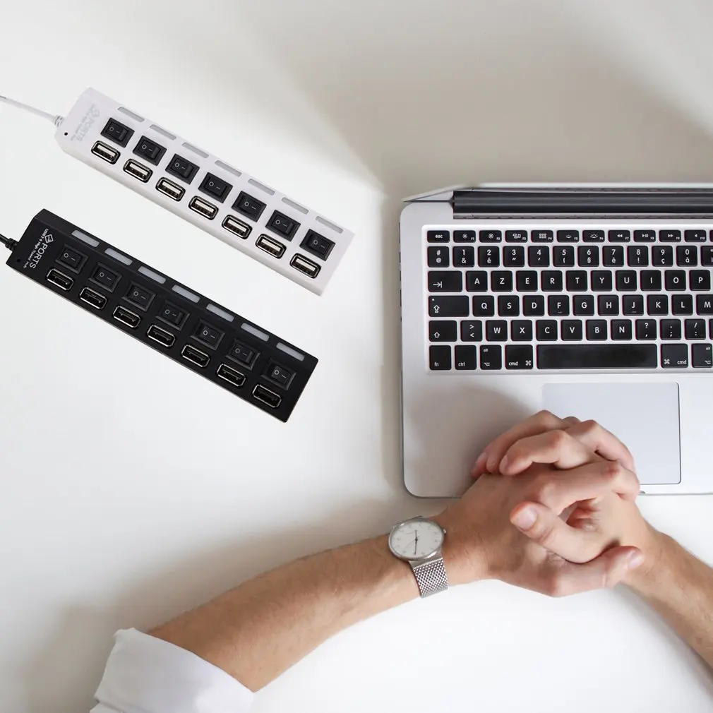 7 портовый адаптер USB 2 0 высокоскоростной многоинтерфейсный концентратор