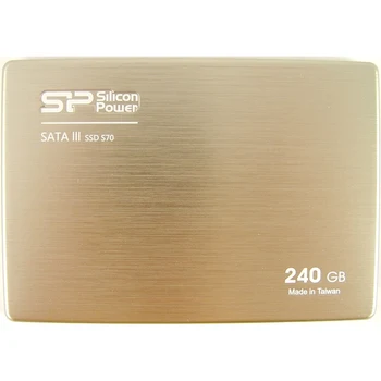 

SSD Silicon Power S70 SP240GBSS3S70S25 SSD, 2.5 ", 240GB, SATA-III, read: 557 Mb / s, write: 507 Mb / s, MLC, TRIM, NCQ, ECC