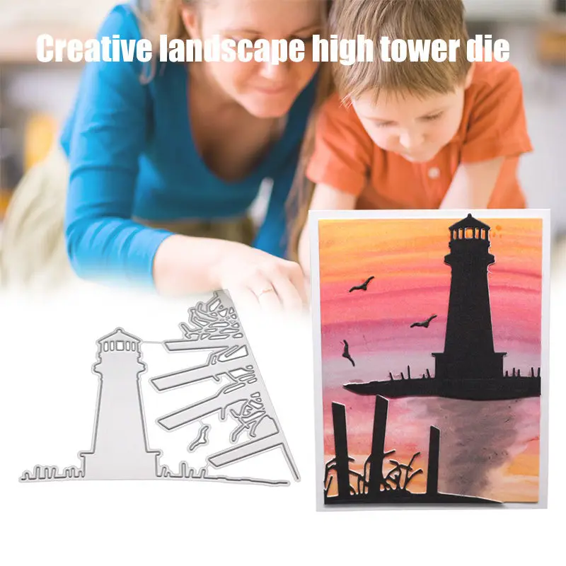 

Lighthouse Carbon Steel Cutting Dies Scrapbook Paper Craft Emboss Punch Stencil Mold Hogard