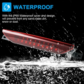 

Bevinsee LED THIRD 3RD TAIL BRAKE LIGHT LAMP BLACK FOR 2011-17 DURANGO GRAND CHEROKEE Durango Dodge Caliber Jeep Grand Cherokee