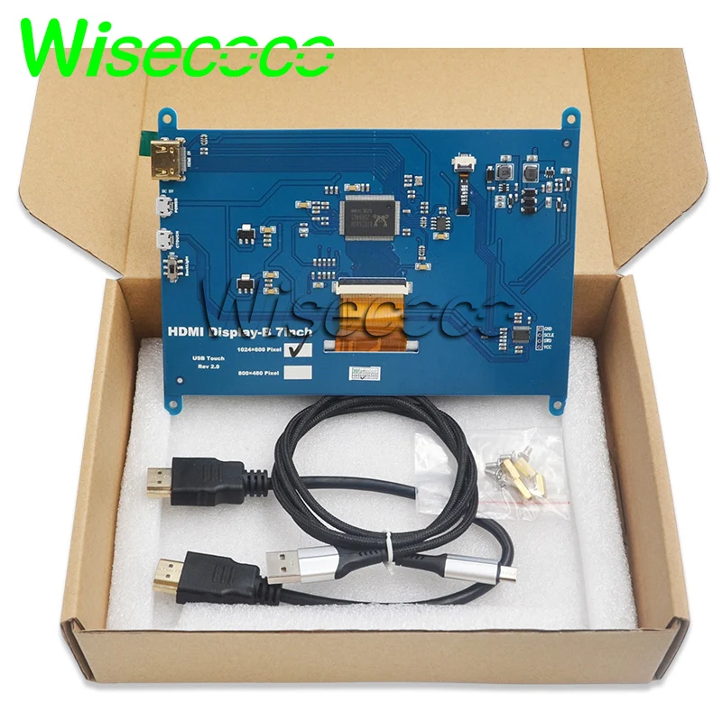 7 дюймов ЖК-дисплей монитор для PS4/Raspberry Pi с HDMI 1024x600 емкостный Сенсорный экран ЖК-дисплей Дисплей