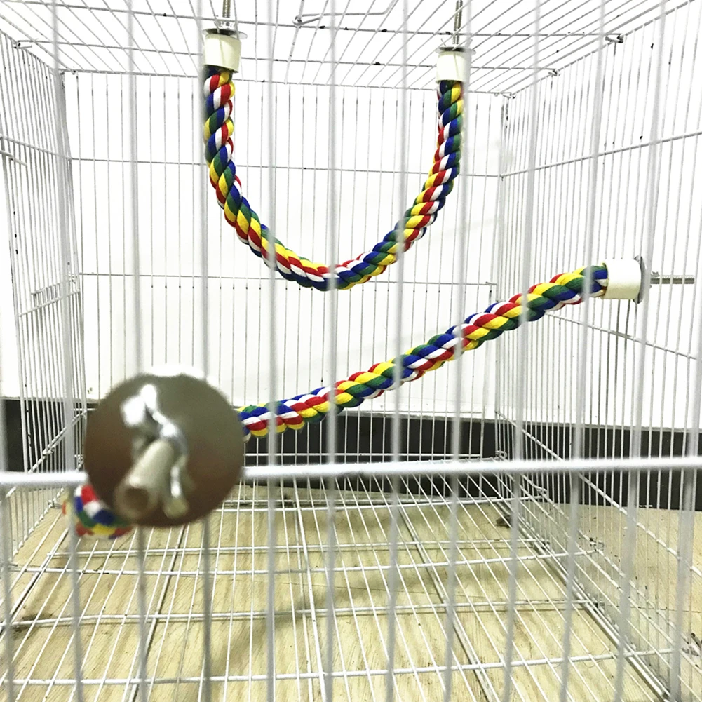 Pet Bird Toys Chewing Bar Swing Hanging Climbing Perch Cage Play Bite-resistant Bite Toy Easy To Install