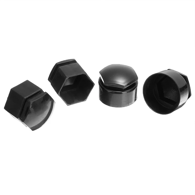 20pcs 19mm Wheel Nut Bolt Head Cover Cap Protective Bolt Caps Exterior Decoration Protecting Bolt Rims Black Car Styling