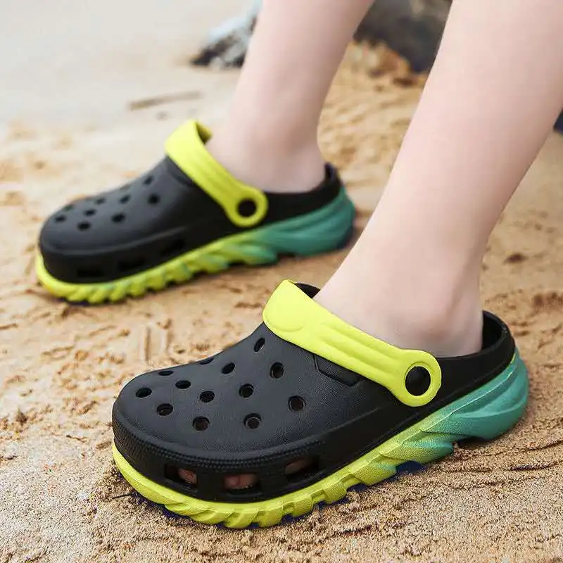 

SUMMER BOY KIDS CROC CLOGS SHOES NEON GREEN CUTE ULTRALIGHT CHILDREN BOYS CLOG SHOE US11 12 13 1 2 3 EU30 31 32 33 34 35