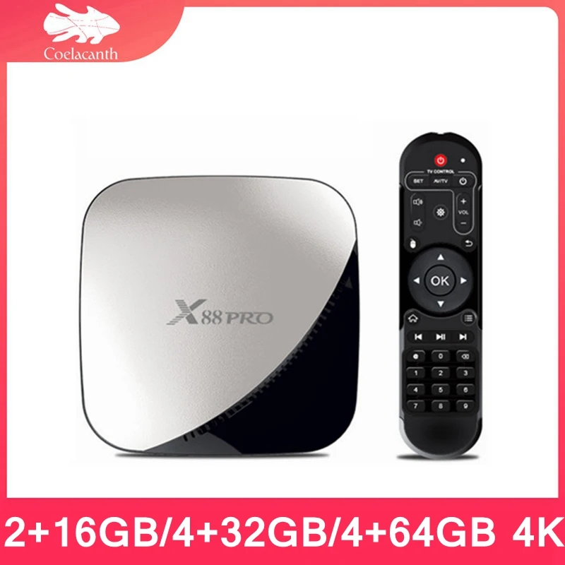 

X88 PRO TV Box Android 9.0 4GB RAM 128GB 64GB 32GB Google Voice Assistant RK3318 Quad core Wifi 4K X88PRO 2GB 16GB set top box