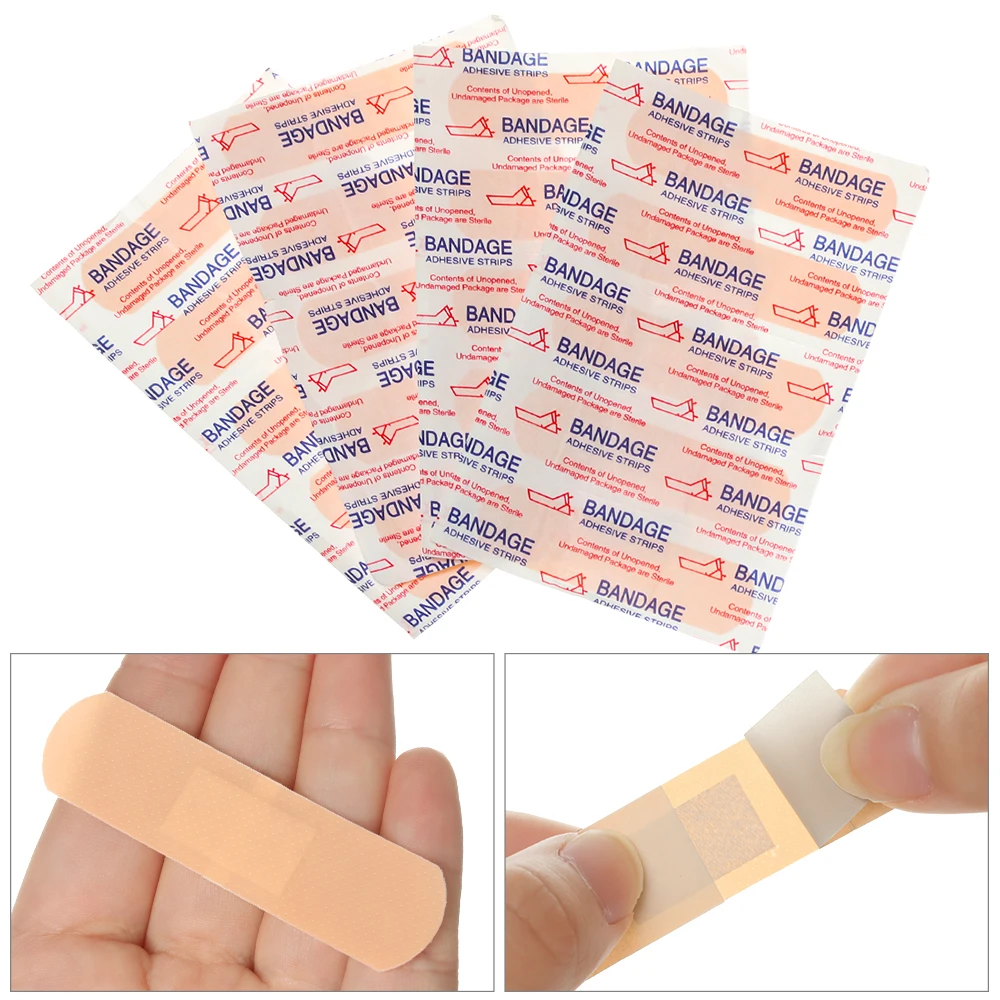 Adhesivo de yeso para heridas y Hemostasia, adhesivo para vendaje, resistente al agua, cojín transpirable, vendaje de primeros auxilios, 20/40/60/100 Uds.