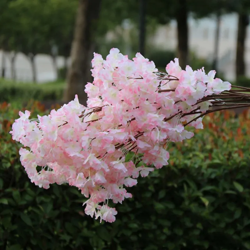 

Simulation Cherry Blossom Branch Wedding Decoration Fake Sakura Encrypted Ribbon Pear Tree Branch Twig Flower Flowering