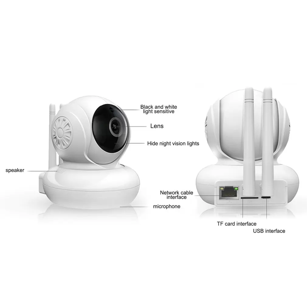 960P Wireless Wifi Network Security HD Head Shaking Smart Camera With Dual Antenna Home Indoor Alert Surveillance Device