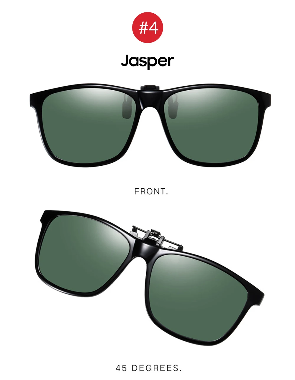 Fishing Polarized Pilot Flip Up Clip on Sunglasses Men Photochromic UV400 Women Driving Sun Glasses Color Change Night Vision