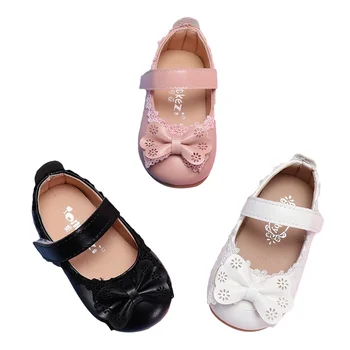 

New Baby Girls Breathable Bowknot Design Anti-Slip Shoes Casual Sneakers Toddler Soft Soled First Walkers