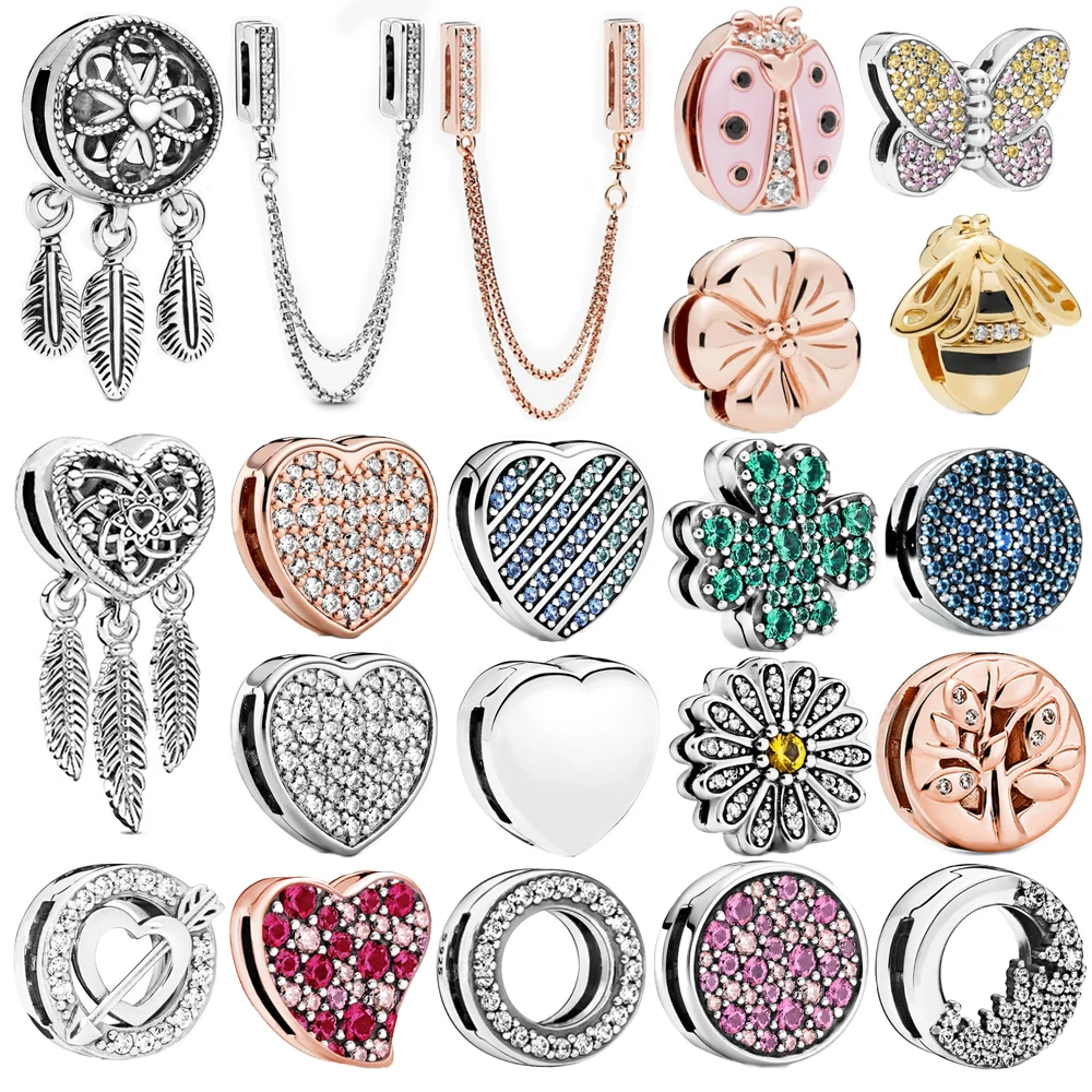 NEW s925 charms silver color Reflexions beads DIY Fixed clip fit original Pandora Bracelet | Украшения и аксессуары