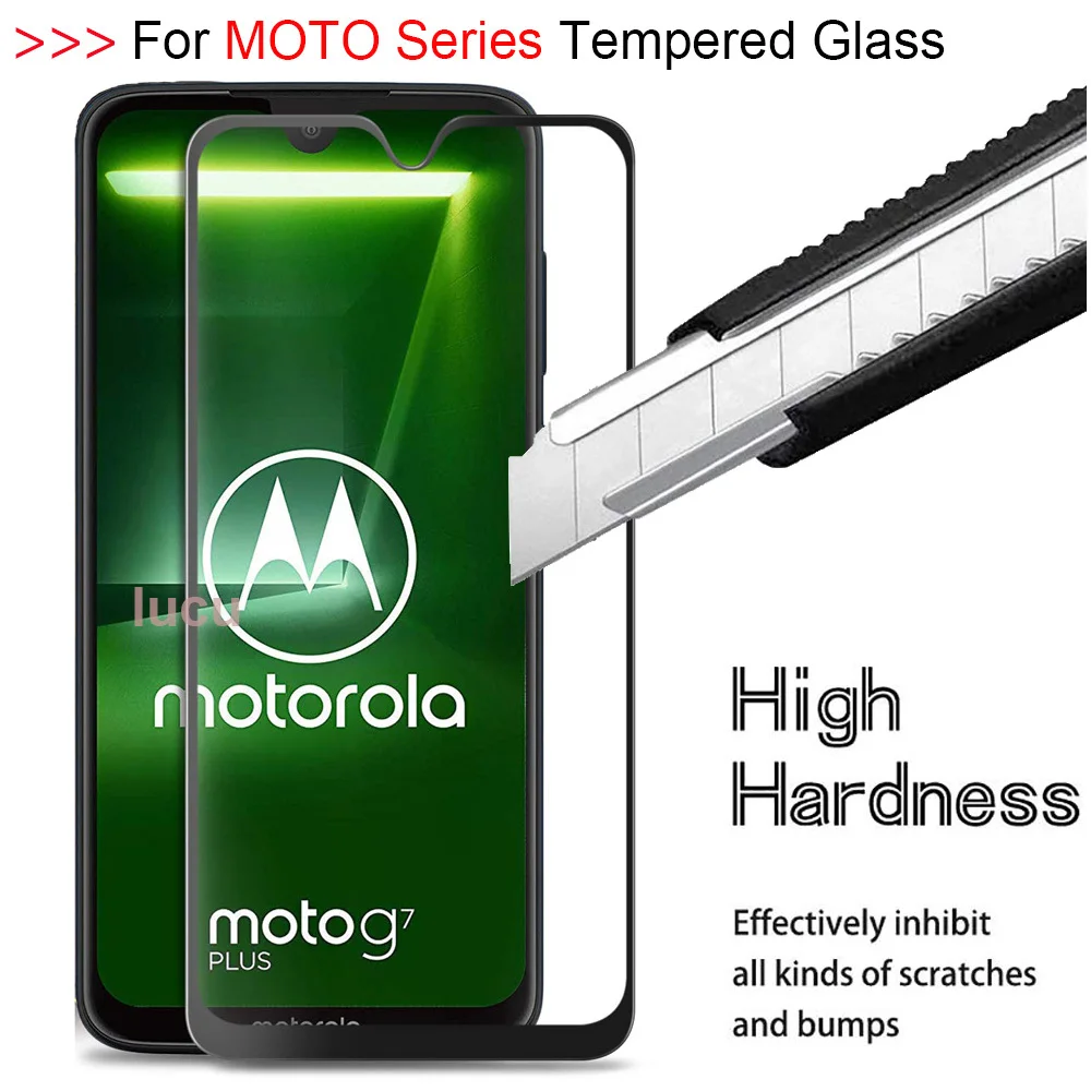 9D Full Glue Tempered Glass For Motorola E6 Play Cover 9H Screen Protector MOTO E6S Plus Front film | Мобильные телефоны и