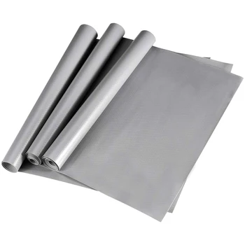 

New-3 Rolls 45 x 150cm Fridge Mats, Non-Slip Waterproof Shelf Liner, DIY EVA Cupboard Cabinet Shelf Refrigerator Pad
