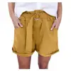 Explosive style summer new women's shorts sash stretch casual high waist wide-leg shorts 1