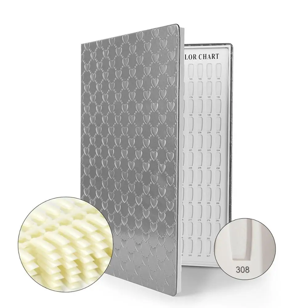 Nail Tip Display Book with Leather Cover and Gel Polish Swatch Holder