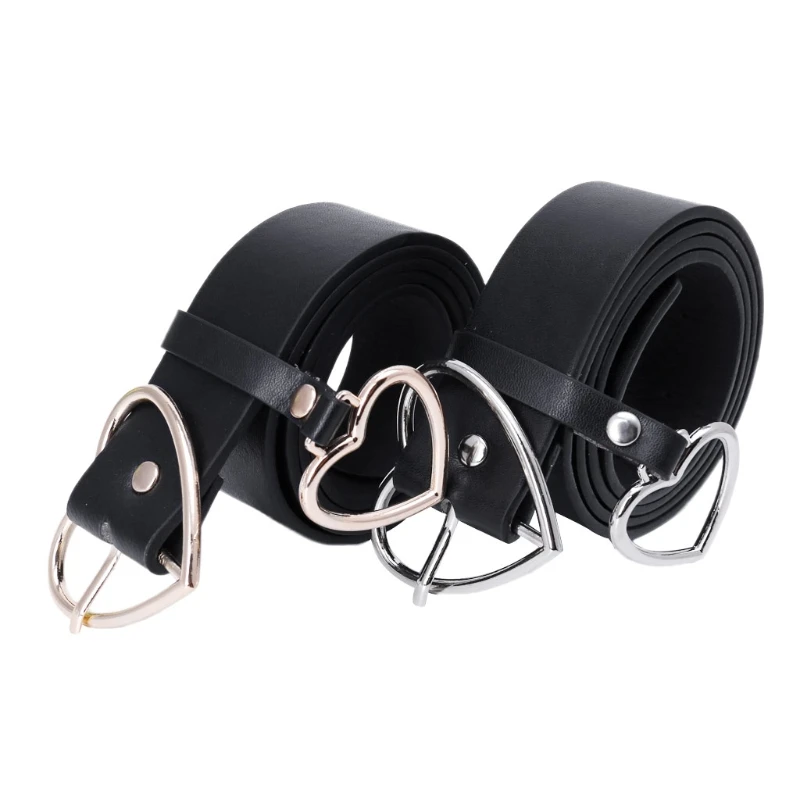 

PU Leather Belt for Women Metal Heart Corset Wedding Party Dress Harajuku Belt