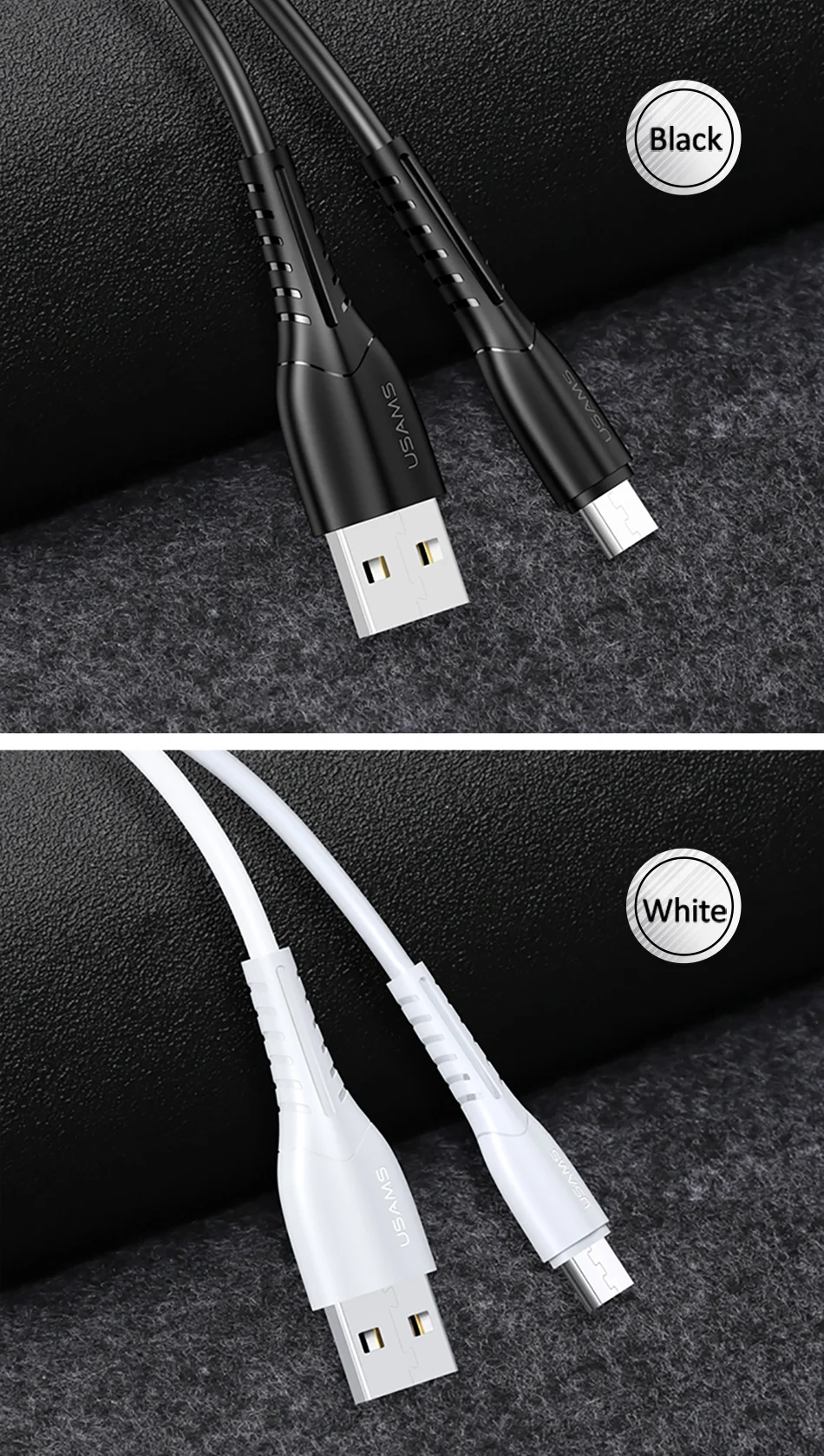 USAMS микро USB кабель для быстрой зарядки для Xiaomi Redmi Note 5 Pro Android кабель для передачи данных для мобильного телефона для samsung S7 микро Зарядное устройство