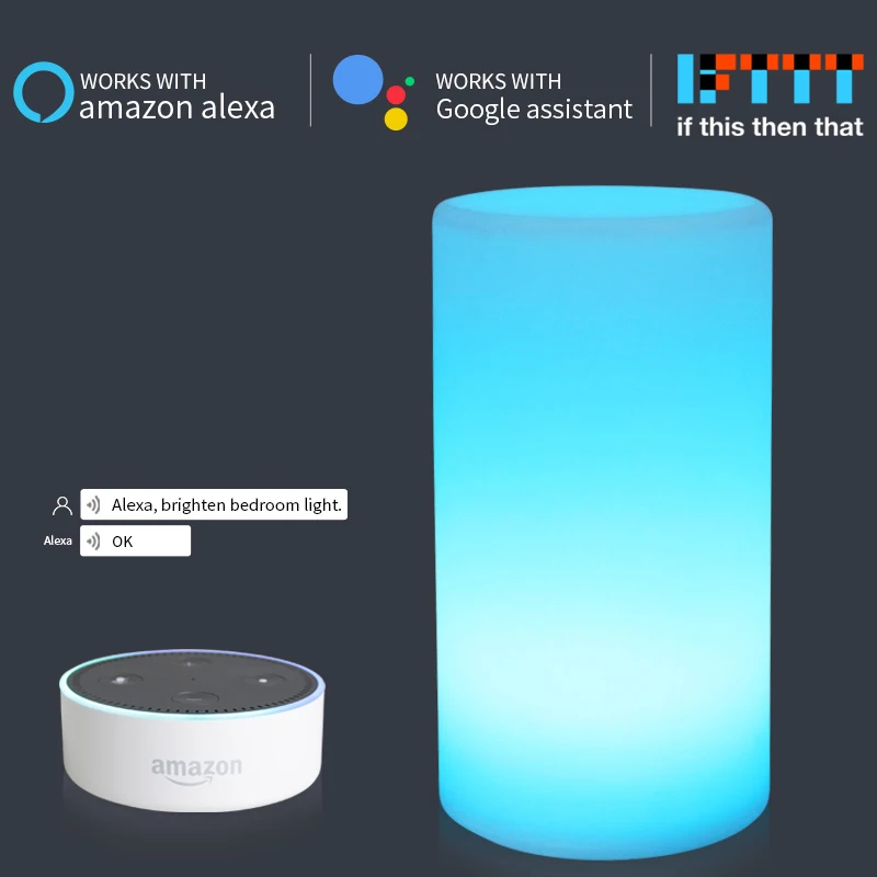 Светодиодный USB зарядный умный ночной Светильник Alexa Echo Google Home IFTTT