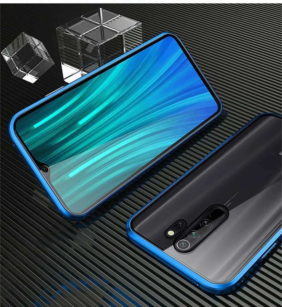 360 магнитный металлический Полный Чехол на для Redmi note 8 Pro Сяоми ксиоми Редми Ноут 8 про жесткий двойной чехол из закаленного стекла на для Xiaomi Redmi note 8 Note 8 Pro