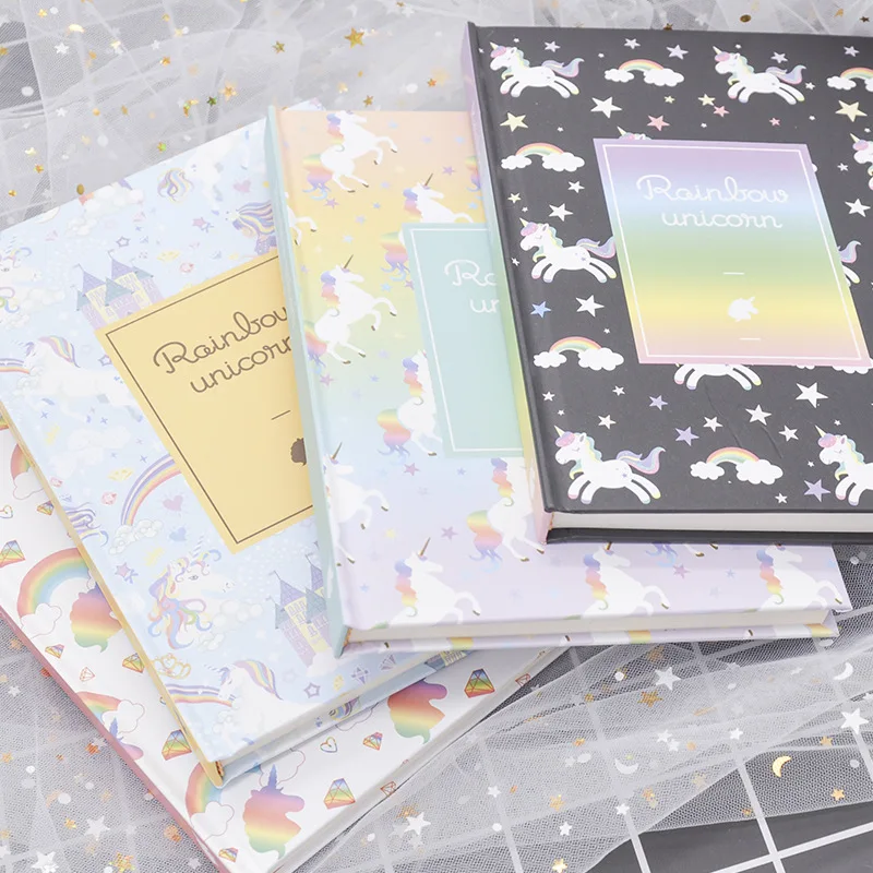 

Hardcover A5 Notebook INS Unicorn Fashion Undated DIY Plan Book 80 Sheets Free Shipping