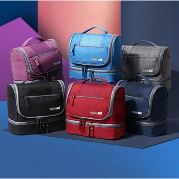 

Unisex Multifunctional Wet and Dry Makeup Toilet Bag Waterproof Shower Storage Bag Business Travel Portable Cosmetic Bag