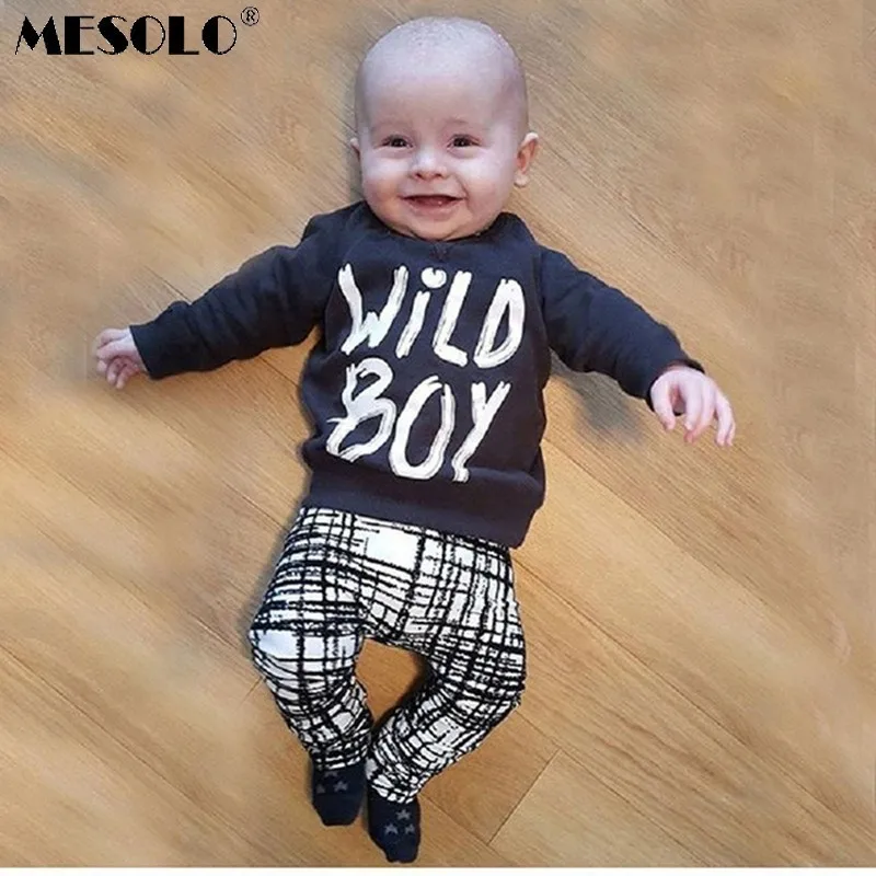 2019 autumn baby boy clothes Long sleeve Top + pants 2pcs sport suit