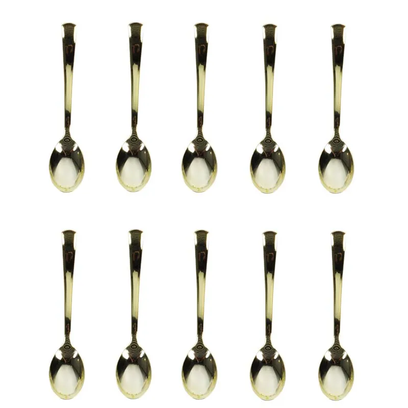 10pcs spoon Одноразовые бумажные столовые приборы из золотой фольги для дня рождения, украшения для детей и взрослых, воздушные шары для празднования дня рождения - Цвет: 10pcs spoon