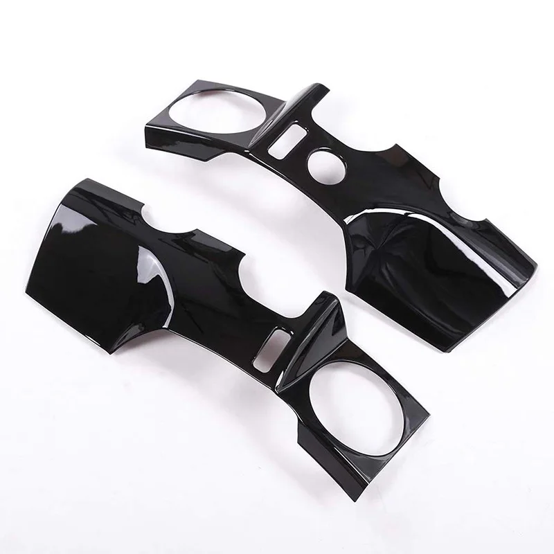 2 шт. для Land Rover Discovery 4 LR4 2010- для LHD аксессуары ABS Глянцевая черная центральная консоль AC Розетка крышка Накладка наклейка