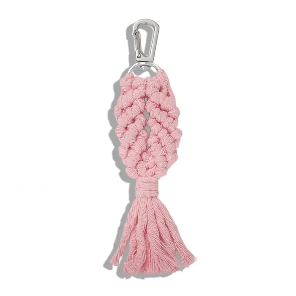 Dvacaman брелок с кисточкой макраме брелок кольцо для ключей брелок для дам ручной работы на заказ брелок для ключей сумка Шарм Подарки для женщин - Цвет: 17