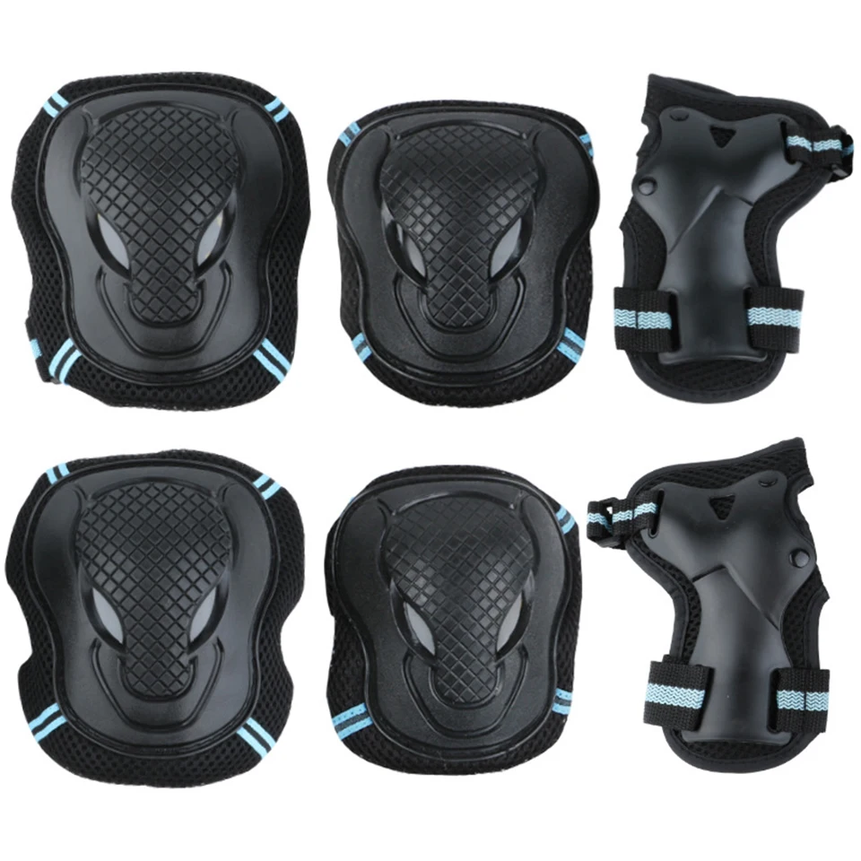 6Pcs Adult Sports Protective Gear Kit Knee Protector Elbow Pads Wrist Brace