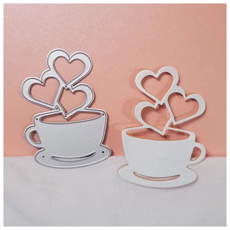 

Coffee Cup Metal Cutting Dies Scrapbooking Embossing Folders for DIY Album Card Making Craft Stencil Greeting Paper Craft