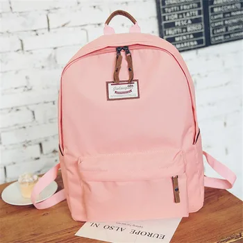 

Backpack Schoolbag Travel-Bag Letter Pink Girl Large Women Feminina Mochila Bolsas