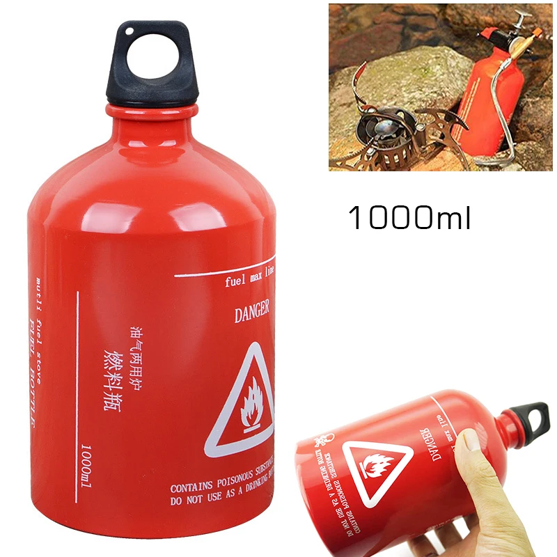 

35oz 1000ML Gas Oil Fuel Bottle Motorcycle Emergency Petrol Gasoline Canister for camping/hiking/picnic/backpacking/outdoor cook
