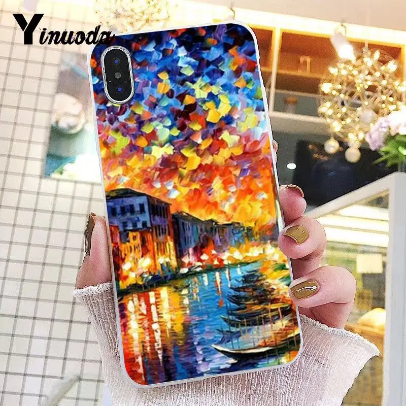 Yinuoda Italy night in venice Transparent Phone Cover Case for iPhone 8 7 6 6S Plus X 10 5 5S SE XR XS XSMAX Coque Shell Fundas