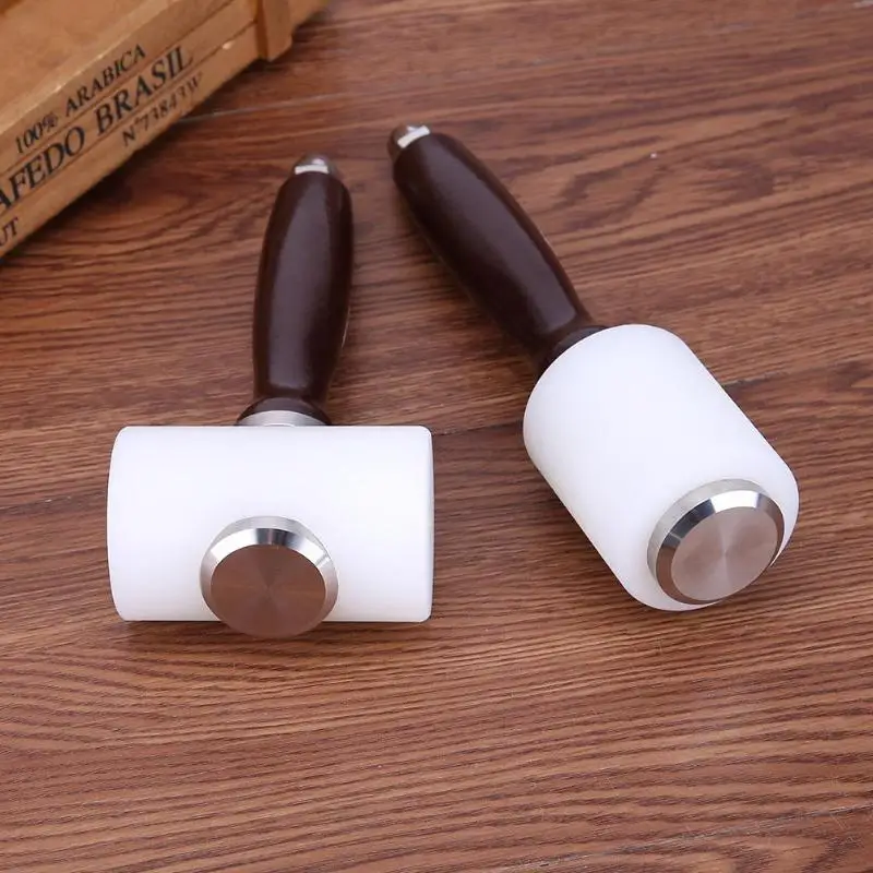 

Leather Carving Hammer Printing Tool DIY Craft Punch Cutting Sewing Nylon Hammer Tool Kit with Wood Handle 190mm 215mm