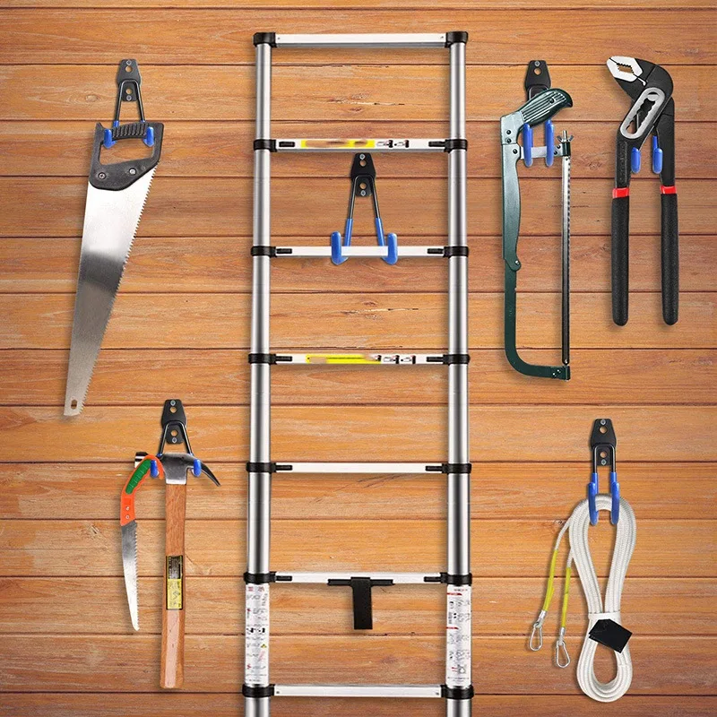 

Garage Hooks Storage Utility Double Hooks, Heavy Duty for Organizing Power Tools, Ladders, Bulk Items, Bikes, Ropes Etc.(12 Pack