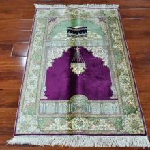 2,5 'x4' шелковый ковер ручной работы для семейного зала мусульманский ковер