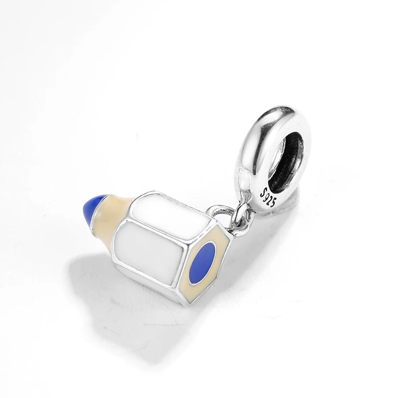 Новые 925 пробы серебряные модные маленькие бусины карандаш-подвеска для ювелирных изделий подходят к оригинальным браслетам Pandora