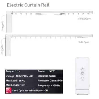 

Electric Curtain Track Remote Control Super Quiet Customize Size