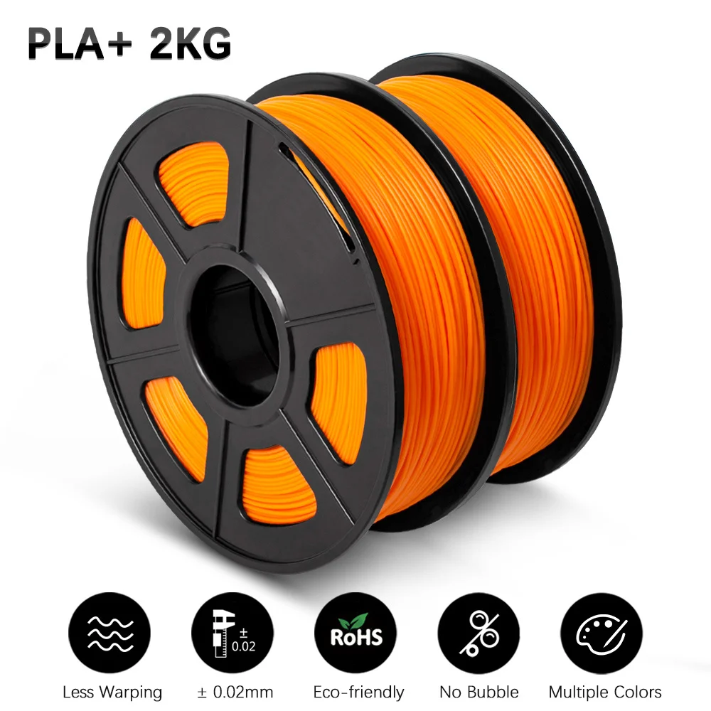 2 Rolls PLA Plus Filament Original 1.75mm Dooling Consumables Creative 3D Material For All Type 3D Printer best 3d printer filament