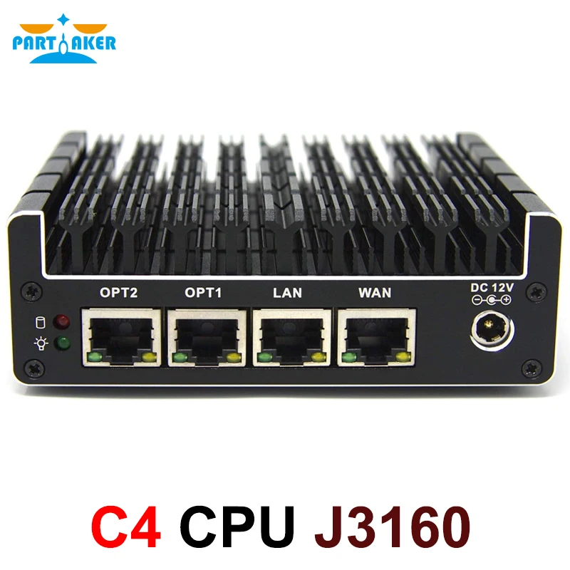 

Partaker New NUC Mini PC Celeron J3160 Quad Core 4 Intel i211AT Nic X86 Computer Soft Router Linux Server Support pfSense AES-NI